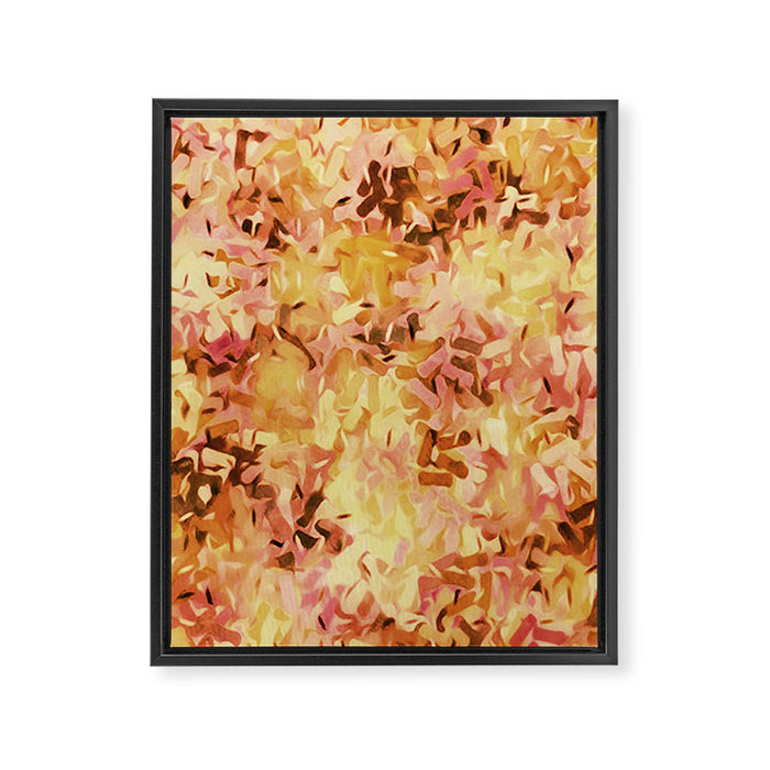 Confetti Autumn Orange Framed Canvas Print Gallery Image 1