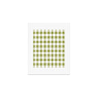 Gingham Large Green White Art Print Gallery Image 1