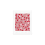 Hearts and Flowers on Tea Rose Pink Art Print Gallery Image 1