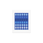 Ombre Abstract Daisies on Cobalt Blue Art Print Gallery Image 1