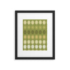 Ombre Abstract Daisies on Olive Green Framed Art Print Gallery Image 6