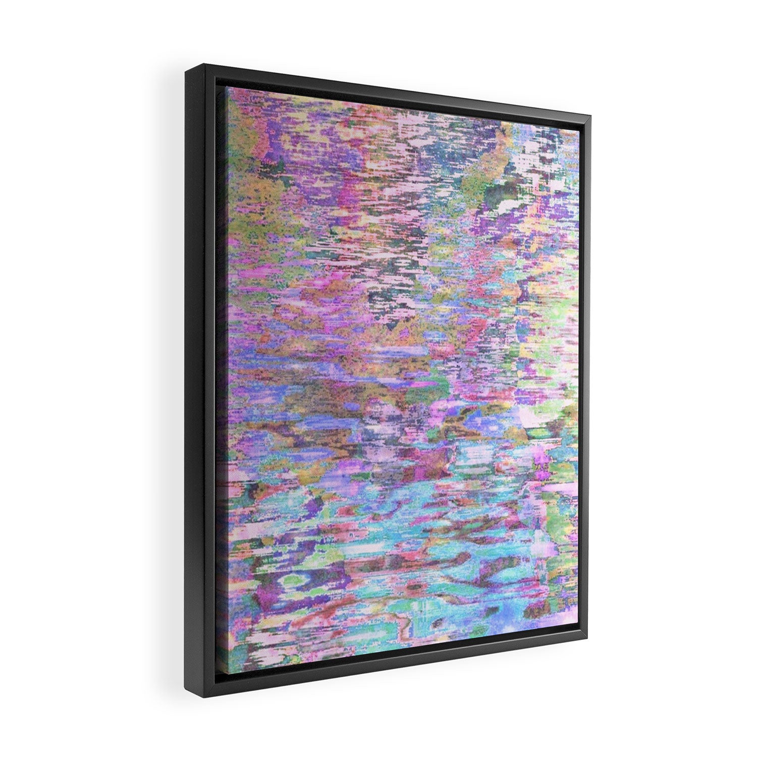 Pastel Pond Pink Glow Framed Canvas Print Gallery Image 2
