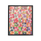 Retro Rainbow Daisy Quilt Framed Canvas Print Gallery Image 8