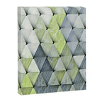 Textured Triangles Lime Gray Canvas Print Gallery Image 8