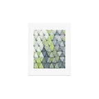 Textured Triangles Lime Gray Art Print Gallery Image 1