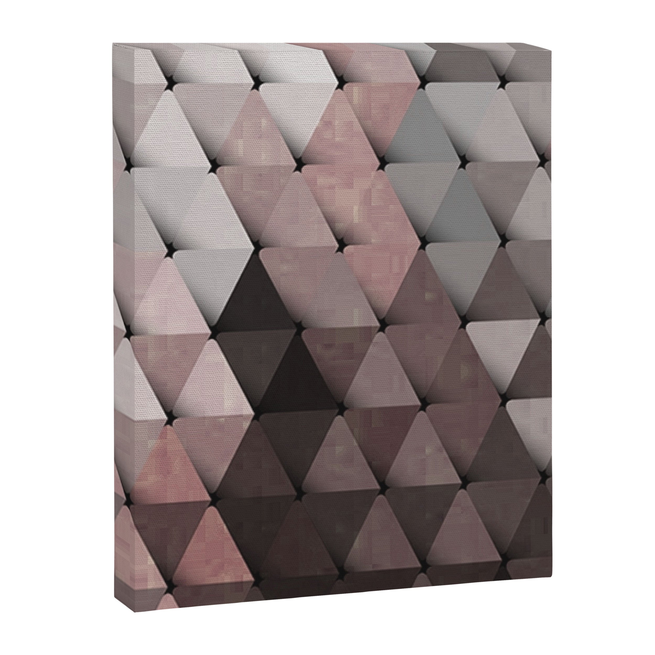 Triangles Putty Mauve Canvas Print Gallery Image 8