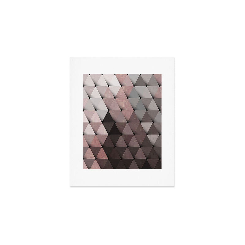 Triangles Putty Mauve Art Print Gallery Image 1