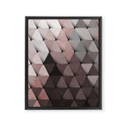 Triangles Putty Mauve Framed Canvas Print Gallery Image 8