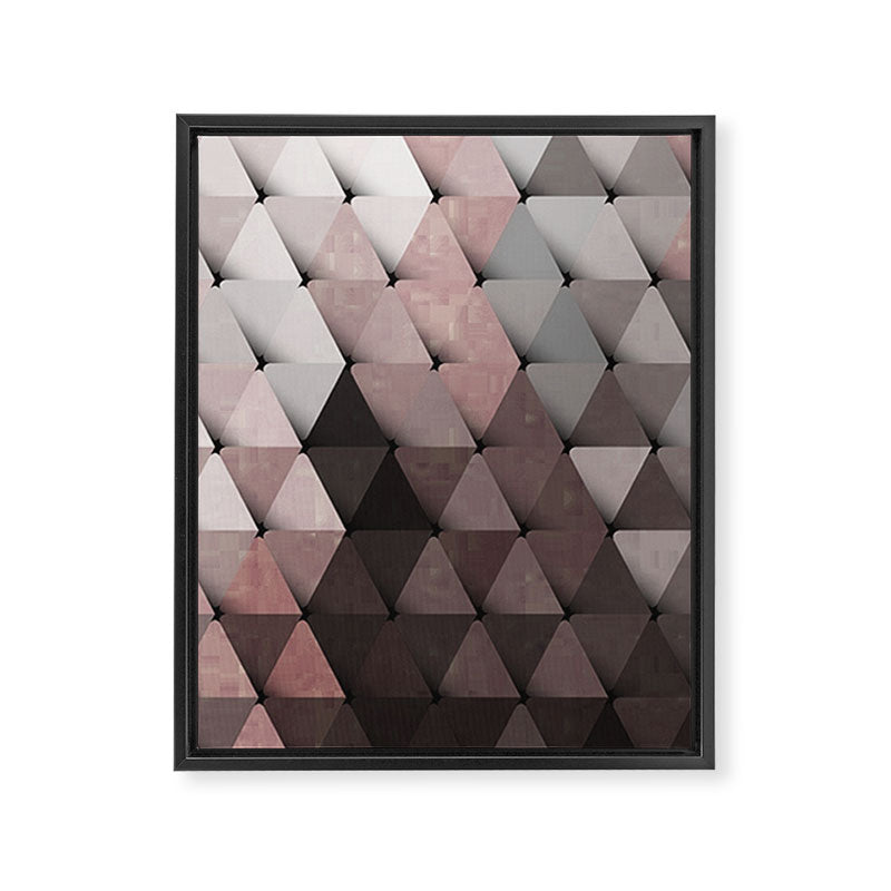 Triangles Putty Mauve Framed Canvas Print Gallery Image 8