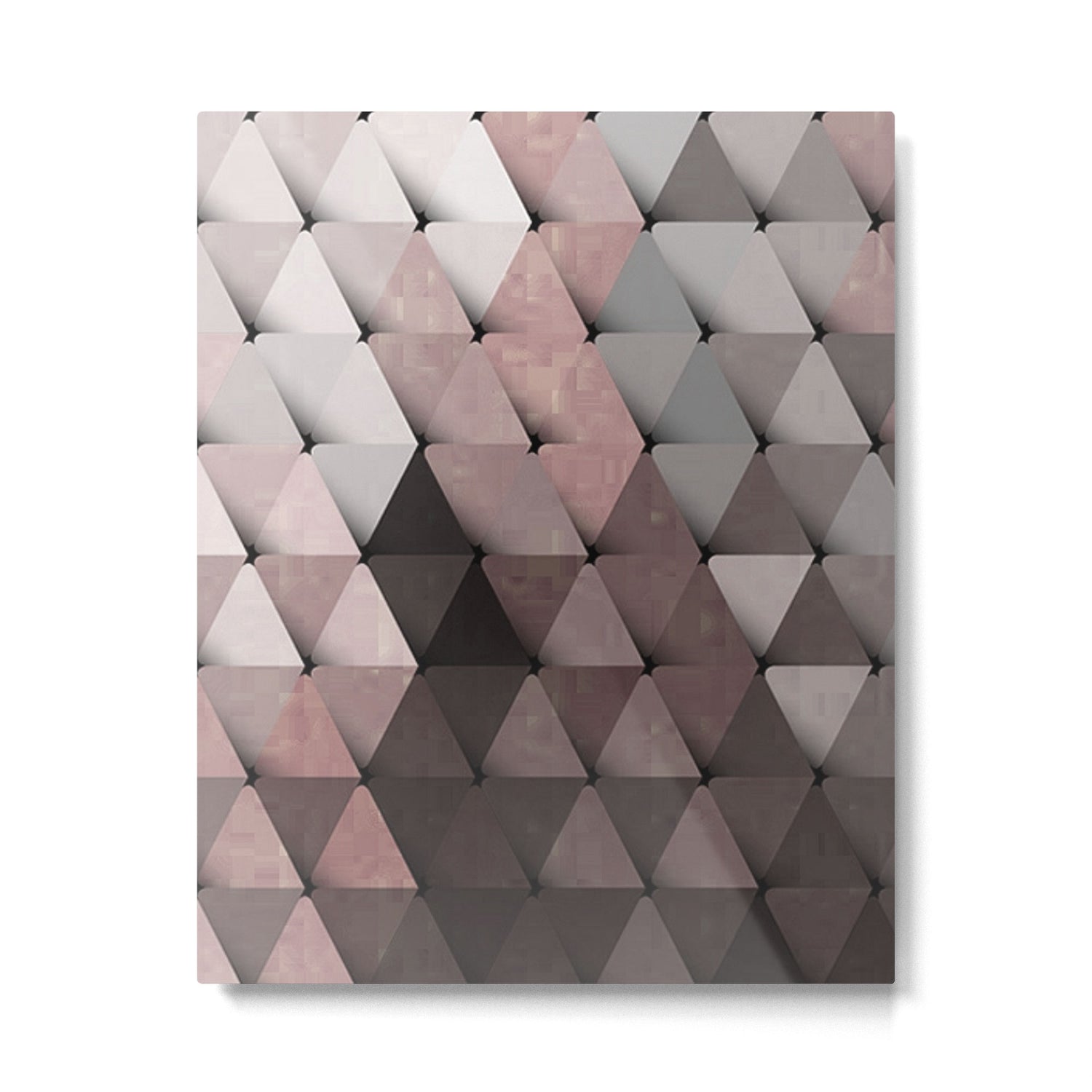Triangles Putty Mauve Metal Print Gallery Image 6