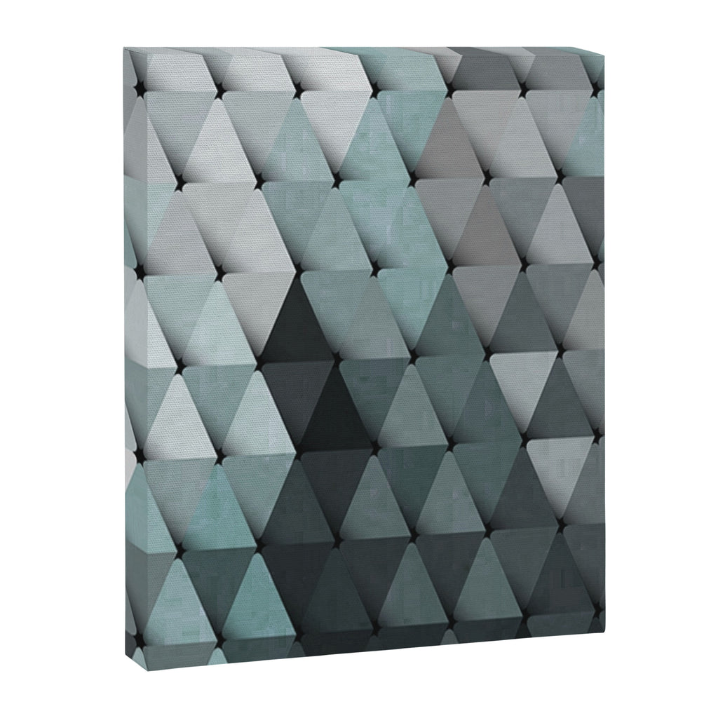 Triangles Teal Gray Canvas Print Gallery Image 8