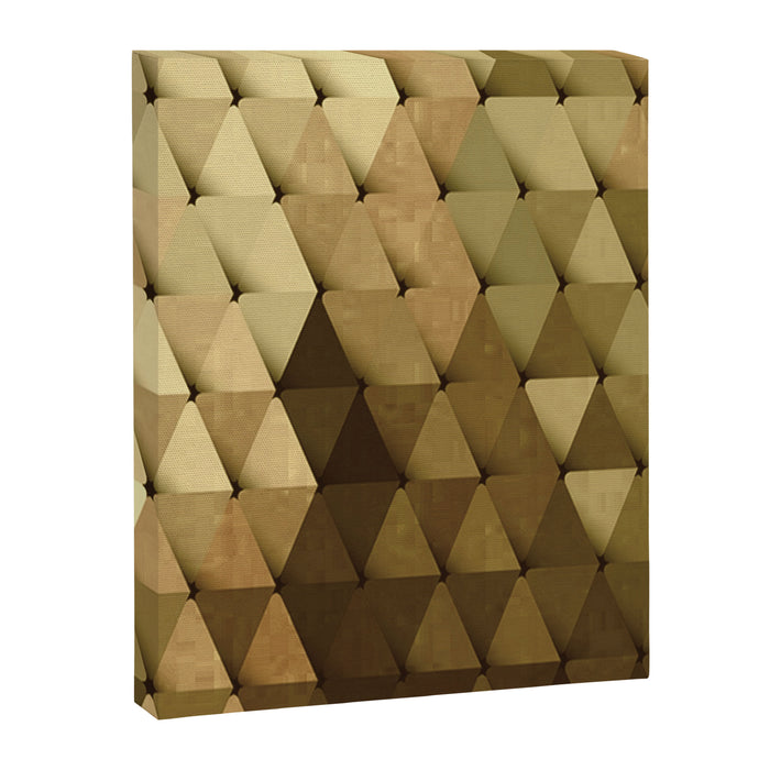 Triangles Yellow Brown Olive Green Canvas Print Gallery Image 1
