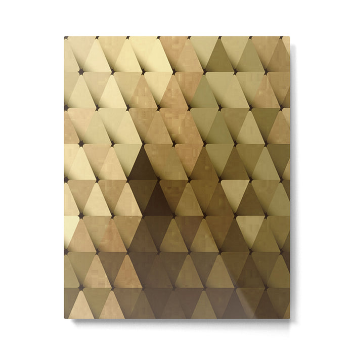 Triangles Yellow Brown Olive Green Metal Print Gallery Image 1