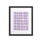 Wavy Plaid Lilac White Framed Art Print Gallery Image 6