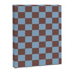 Checkerboard  Retro Mahogany Brown Air Blue Canvas Print Gallery Image 8