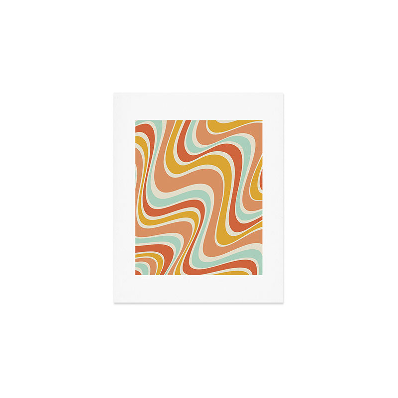 Groovy Wavy 1970s Pattern Art Print Gallery Image 1