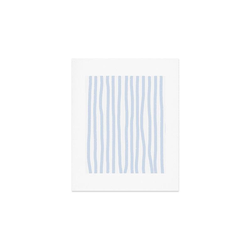 Light Blue Stripes Art Print Gallery Image 1