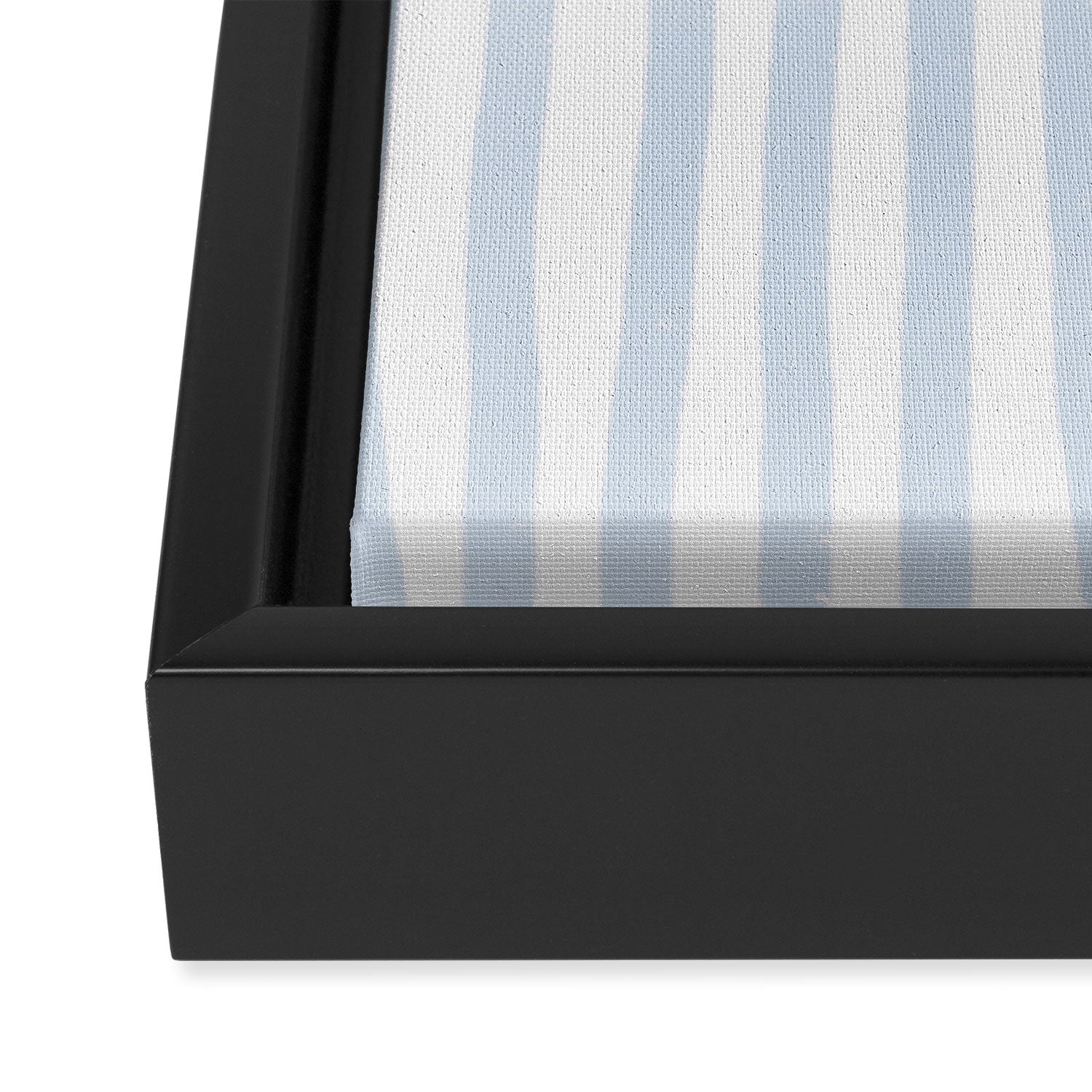 Light Blue Stripes Framed Canvas Print Gallery Image 3