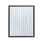 Light Blue Stripes Framed Canvas Print Gallery Image 8