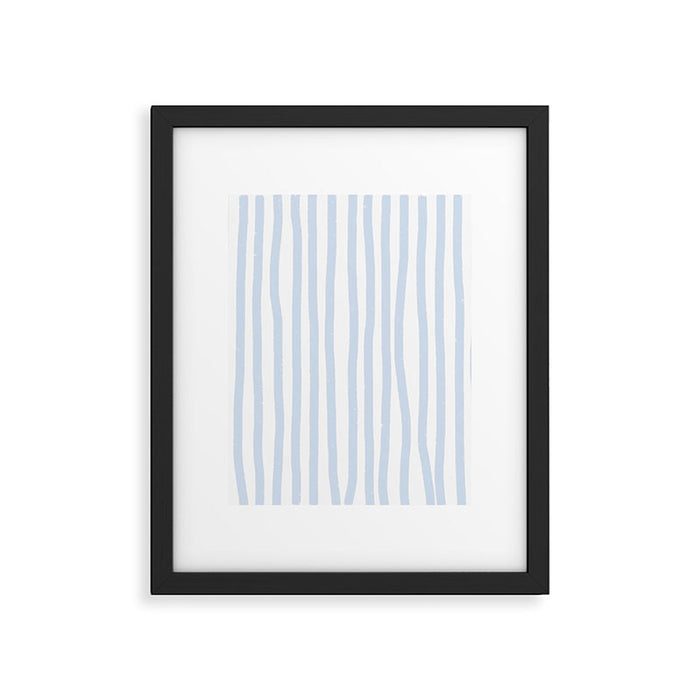 Light Blue Stripes Framed Art Print Gallery Image 1