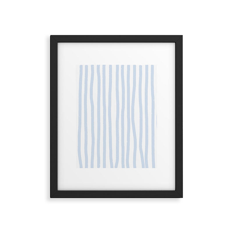 Light Blue Stripes Framed Art Print Gallery Image 6