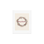Merry Christmas Wreath Art Print Gallery Image 1