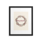 Merry Christmas Wreath Framed Art Print Gallery Image 6