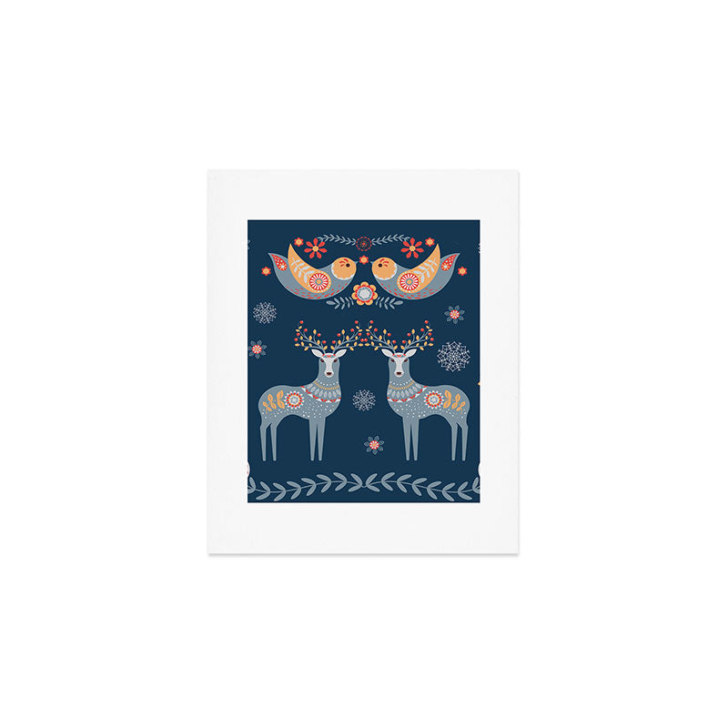 Nordic Winter Blue Art Print Gallery Image 1