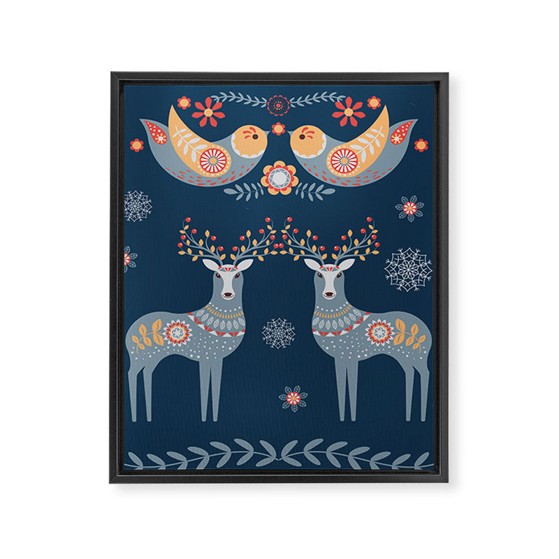 Nordic Winter Blue Framed Canvas Print Gallery Image 8