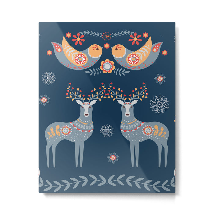 Nordic Winter Blue Metal Print Gallery Image 1