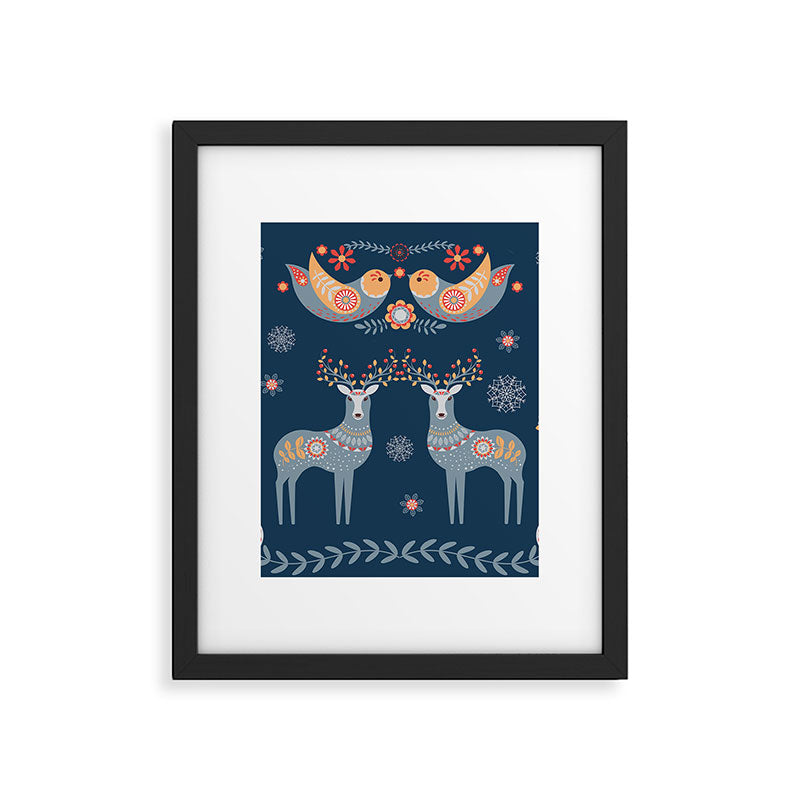 Nordic Winter Blue Framed Art Print Gallery Image 6