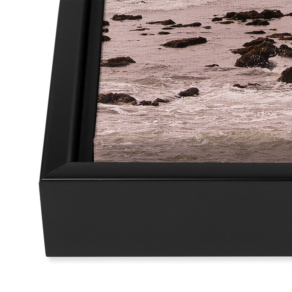 Sunset Beach Cliffs at Low Tide  Framed Canvas Print Gallery Image 3