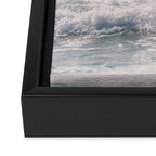 Tropical Beach Wave Roll Framed Canvas Print Gallery Image 3