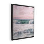 Tropical Beach Wave Roll Framed Canvas Print Gallery Image 2