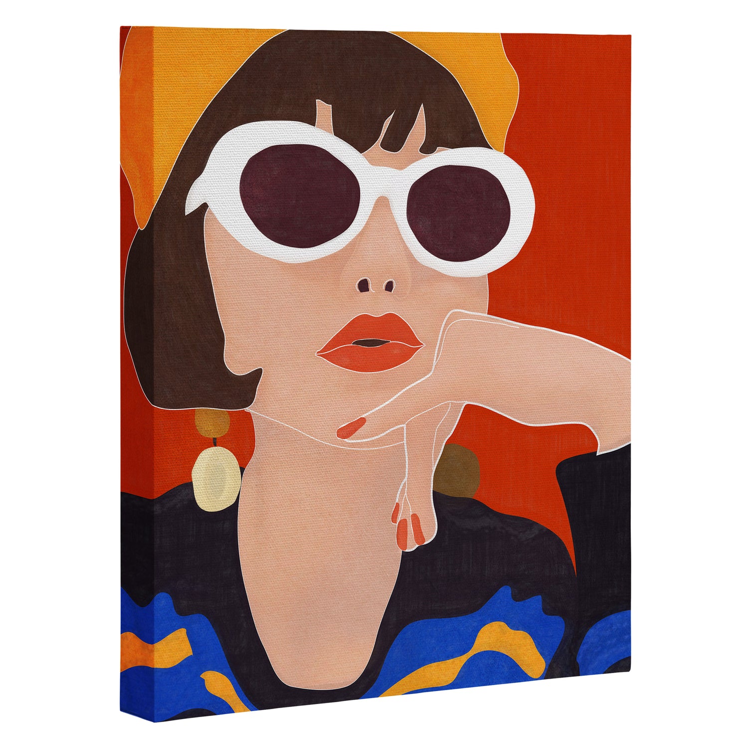 Colorful Woman Portrait Canvas Print Gallery Image 3