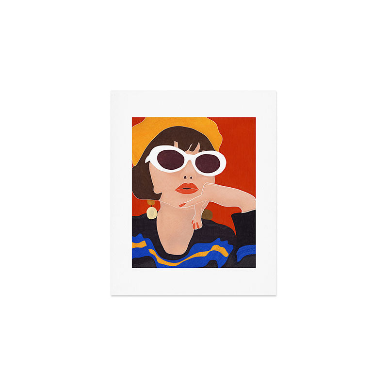 Colorful Woman Portrait Art Print Gallery Image 1