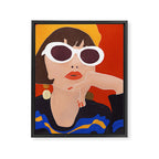Colorful Woman Portrait Framed Canvas Print Gallery Image 8