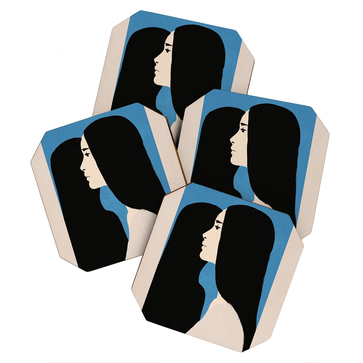 Girl Portrait 2 Coaster Gallery Image 1