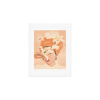 Girl with Flowers Illustration Art Print Gallery Image 1