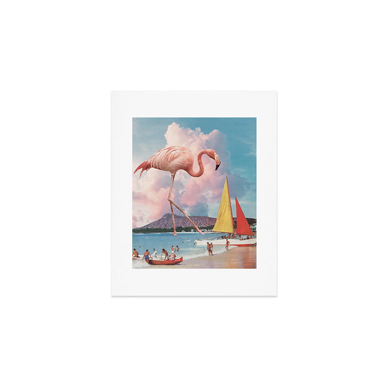 Flamingo Playground Art Print