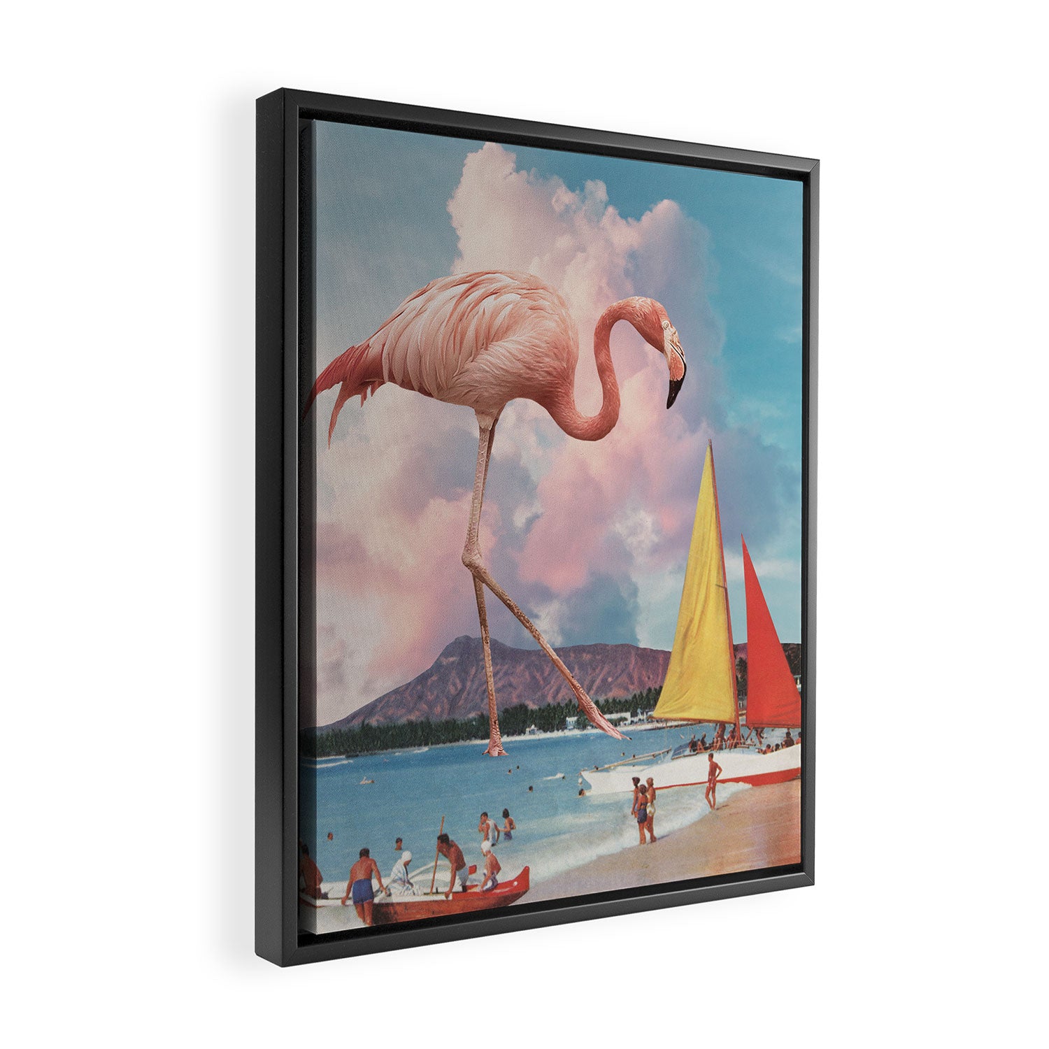 Flamingo Playground Framed Canvas Print Gallery Image 2