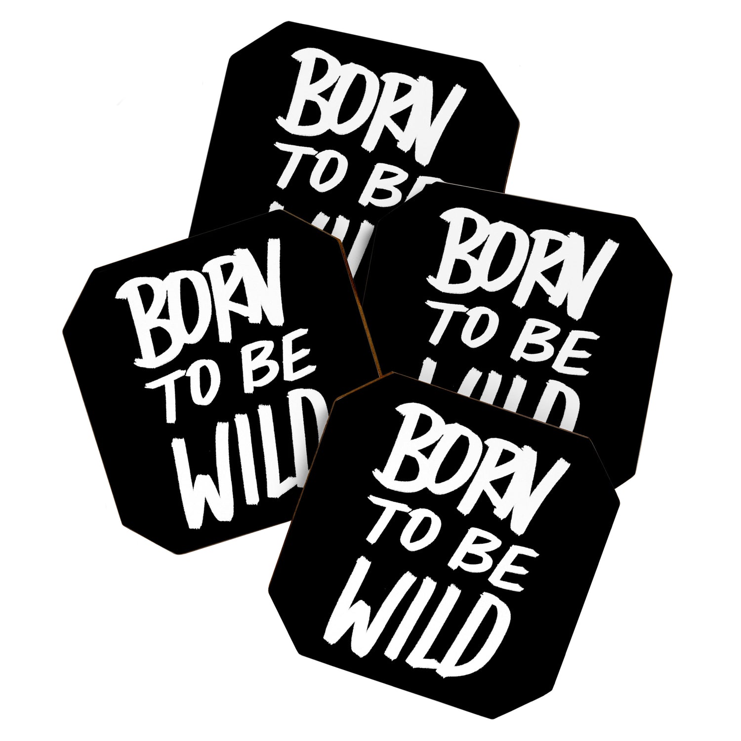 Born to Be Wild ~ Typography Coaster Gallery Image 1