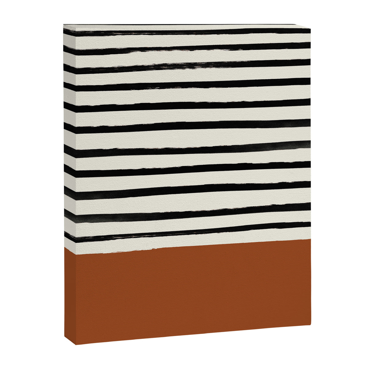 Burnt Orange x Stripes Canvas Print Gallery Image 8