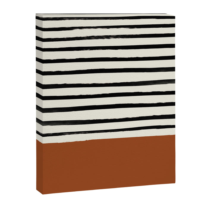 Burnt Orange x Stripes Canvas Print Gallery Image 1