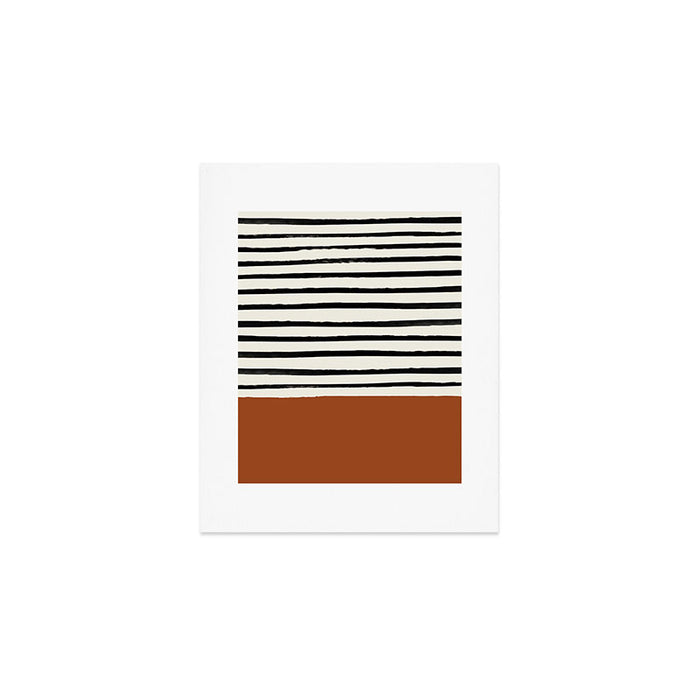 Burnt Orange x Stripes Art Print Gallery Image 1