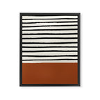 Burnt Orange x Stripes Framed Canvas Print Gallery Image 8