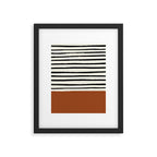 Burnt Orange x Stripes Framed Art Print Gallery Image 6
