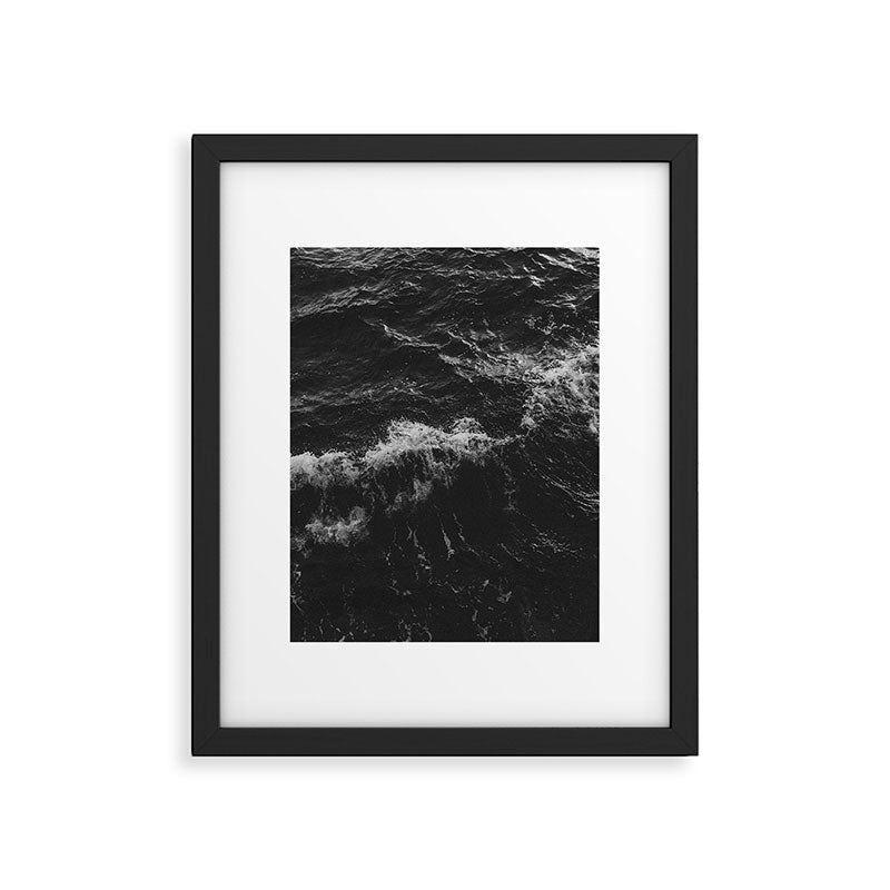 Dark Ocean in Black and. White Framed Art Print Gallery Image 5