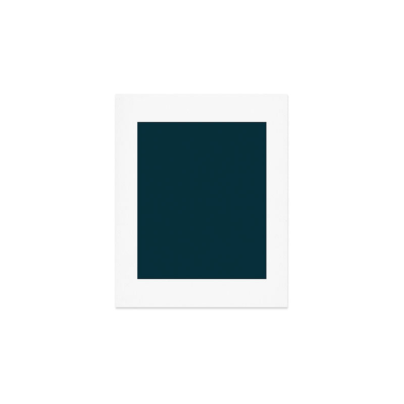 Dark Teal x Solid Color Art Print Gallery Image 1