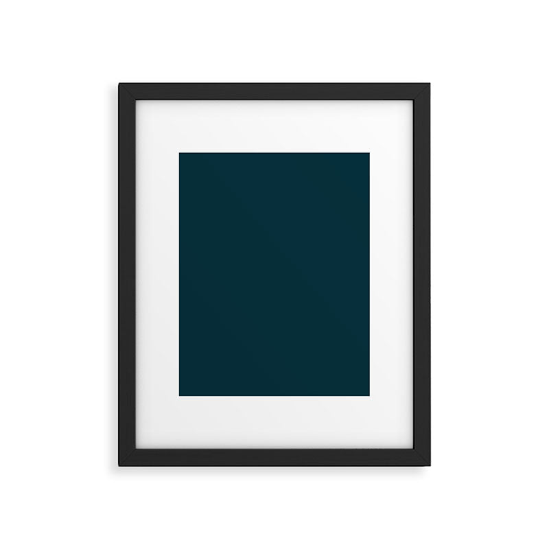 Dark Teal x Solid Color Framed Art Print Gallery Image 6
